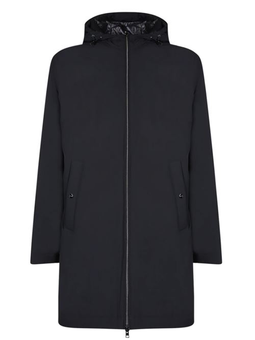 CAPPOTTO A TRE QUATRI IN NYLON NERO HERNO | PA00029UR.12387S9300 Nero